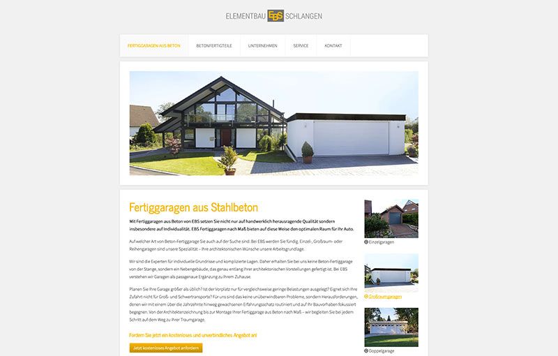 Webdesign Bielefeld - Screenshot EBS Website